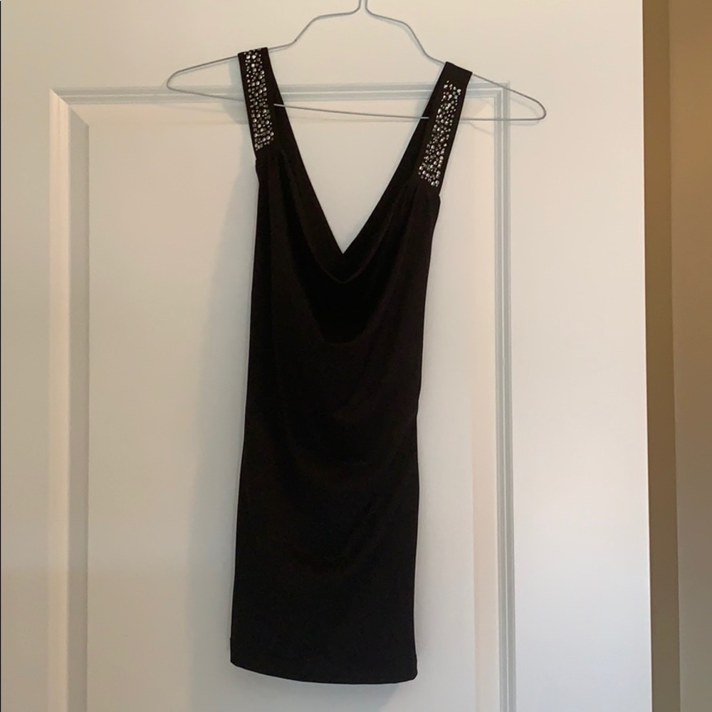 Guess scoop neck, beaded strap tank
